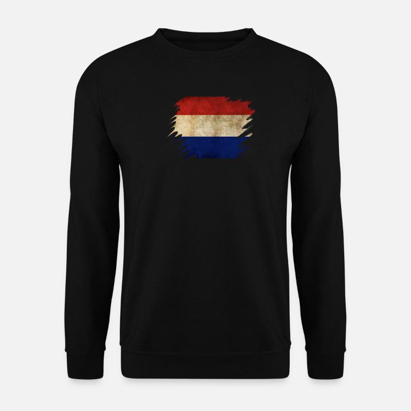 Grunge Dutch Flag Design - Unisex Sweatshirt - black