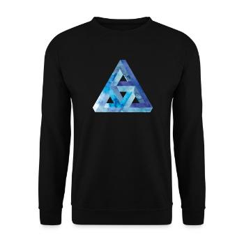 Triangle d'illusion d'optique Escher - Sweat-shirt Unisexe - noir - Devant - Alina (178cm) & Michal (187cm)