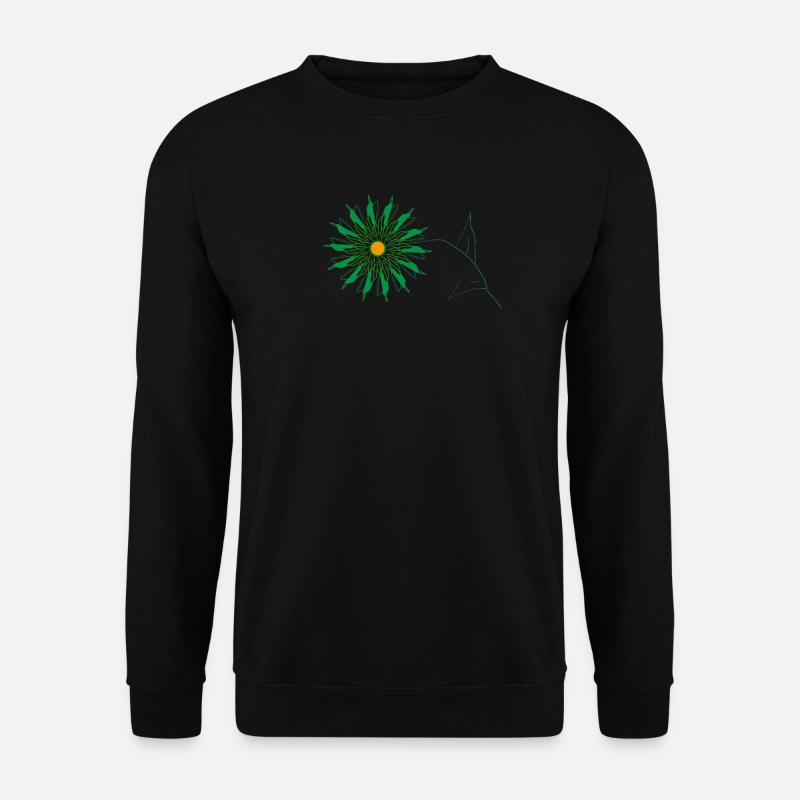 grüne blume - Unisex Pullover - Schwarz