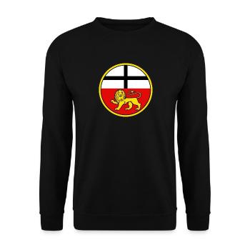 Bonn Bonner City NRW Skyline Germany UN Basket - Unisex Sweatshirt - black - Front - Alina (178cm) & Michal (187cm)