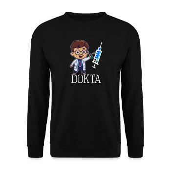 Médecin médecin drôle spécialiste assistant médecin profession - Sweat-shirt Unisexe - noir - Devant - Alina (178cm) & Michal (187cm)