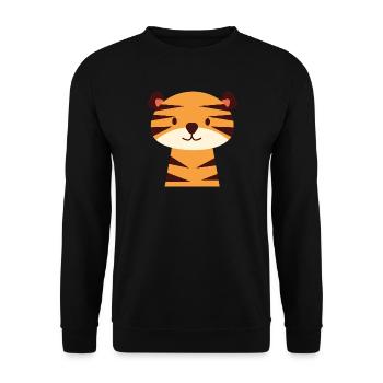 Little Tiger - Unisex Sweatshirt - black - Front - Alina (178cm) & Michal (187cm)