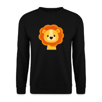 Bébé Lion - Sweat-shirt Unisexe - noir - Devant - Alina (178cm) & Michal (187cm)
