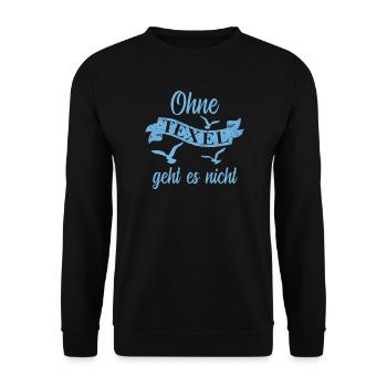 Texel Insel Urlaub - Unisex Pullover - Schwarz - Vorne - Alina (178cm) & Michal (187cm)