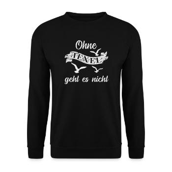 Texel Insel Urlaub - Unisex Pullover - Schwarz - Vorne - Alina (178cm) & Michal (187cm)
