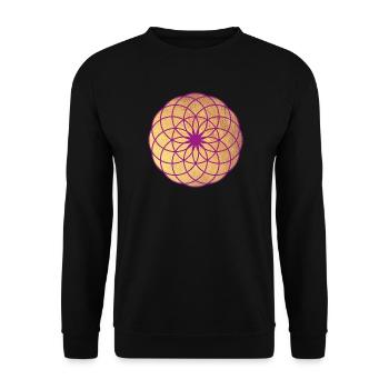 Mandala Namaste de motivation de yoga de boule d'énergie d'or - Sweat-shirt Unisexe - noir - Devant - Alina (178cm) & Michal (187cm)