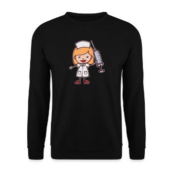 Nurse Sweet Carer Social Worker - Unisex Sweatshirt - black - Front - Alina (178cm) & Michal (187cm)
