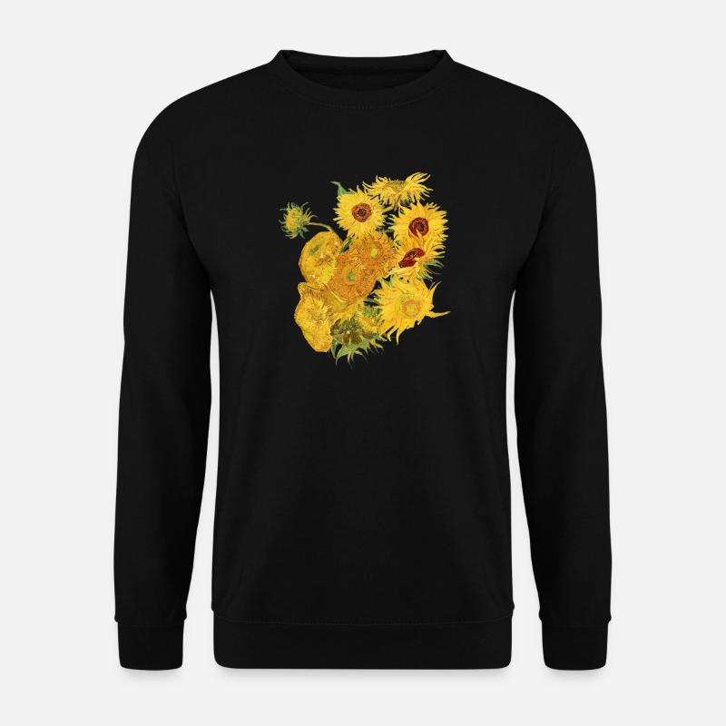 Vincent van Gogh Sonnenblumen Art history Shirt - Unisex Pullover - Schwarz