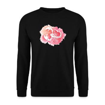 Watercolor Scorpion Skeleton Burst - Unisex Sweatshirt - black - Front - Alina (178cm) & Michal (187cm)