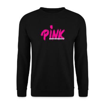 PINK Empowerment / pink ribbon - Unisex Sweatshirt - black - Front - Alina (178cm) & Michal (187cm)