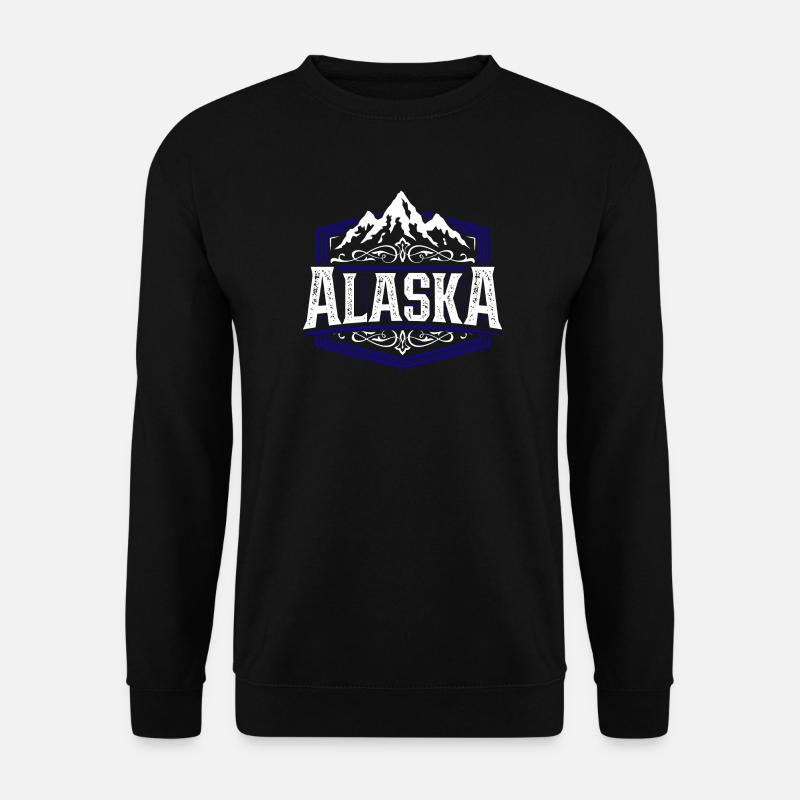 Alaska | Alaska Typografie - Unisex Pullover - Schwarz