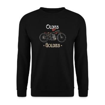 oldies but goldies motorcycle old men biker - Unisex Sweatshirt - black - Front - Alina (178cm) & Michal (187cm)