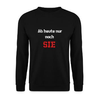 Sie Jugendweihe - Unisex Pullover - Schwarz - Vorne - Alina (178cm) & Michal (187cm)