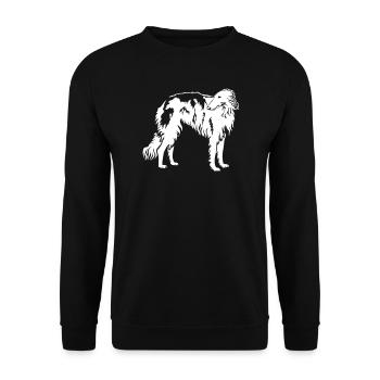 Borzoi "Black Edition" - Unisex Sweatshirt - black - Front - Alina (178cm) & Michal (187cm)