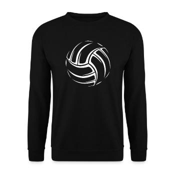Volleyball Zeichnung Symbol Illustration icon - Unisex Pullover - Schwarz - Vorne - Alina (178cm) & Michal (187cm)