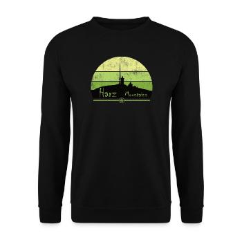 Harz Style - Harz Mountains - We love the Harz Mountains - Unisex Sweatshirt - black - Front - Alina (178cm) & Michal (187cm)