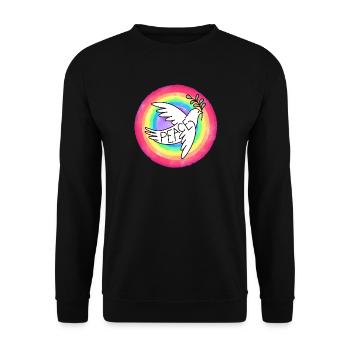 Peace Dove - Unisex Pullover - Schwarz - Vorne - Alina (178cm) & Michal (187cm)