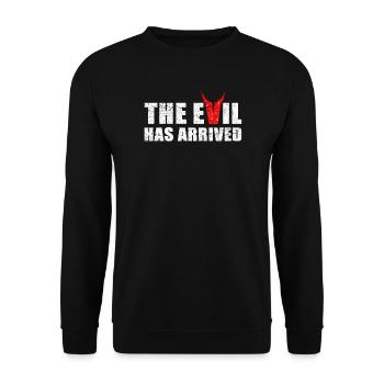 Evil has come with horns from the devil - Unisex Sweatshirt - black - Front - Alina (178cm) & Michal (187cm)