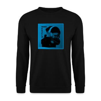 DJ music headphones V.2 - Unisex Sweatshirt - black - Front - Alina (178cm) & Michal (187cm)