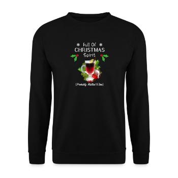 Mulled Wine Funny Christmas Christmas Gift - Unisex Sweatshirt - black - Front - Alina (178cm) & Michal (187cm)