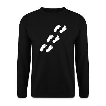 Fuß Füße Fußpflege Podologie Geschenk Geschenkidee - Unisex Pullover - Schwarz - Vorne - Alina (178cm) & Michal (187cm)