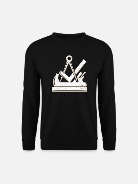 Tischler und Schreiner Zunftsymbol 3D Grunge Used - Unisex Pullover - Schwarz