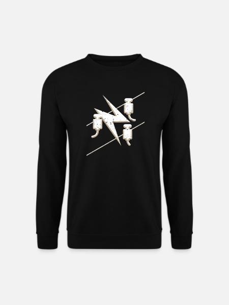 Elektriker Zunftsymbol im coolen 3d grunge look - Unisex Pullover - Schwarz