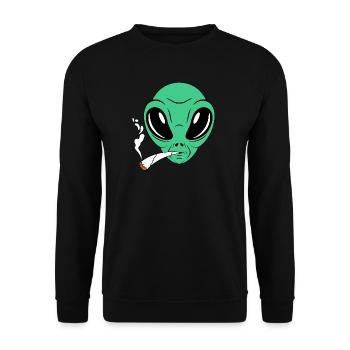 Fumeur étranger - Sweat-shirt Unisexe - noir - Devant - Alina (178cm) & Michal (187cm)