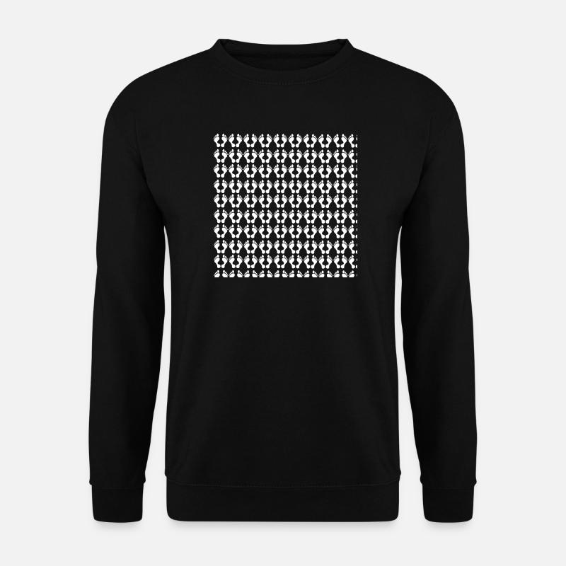 individuell, Füße Muster - Unisex Pullover - Schwarz