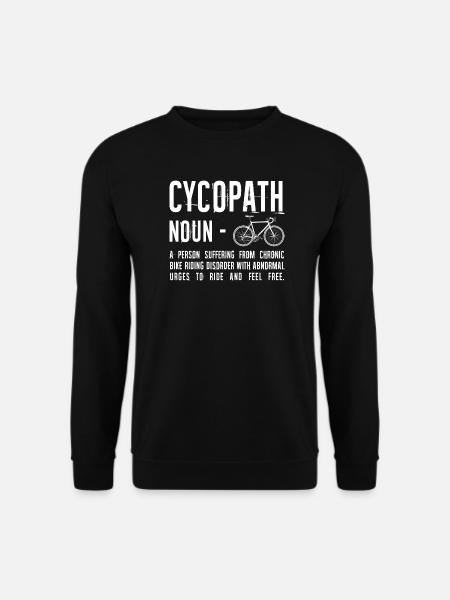 Distressed Bicycle Text Art - Unisex Sweatshirt - black