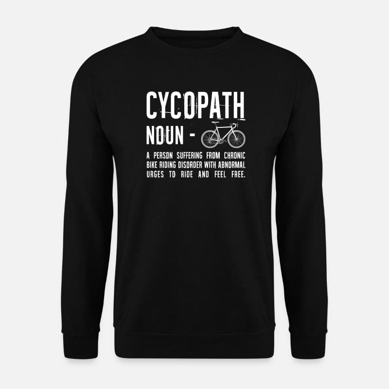 Distressed Bicycle Text Art - Unisex Sweatshirt - black