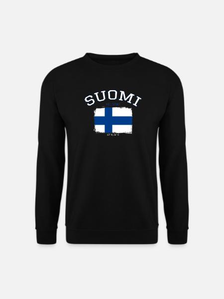 Finland flag with Helsinki reference - Unisex Sweatshirt - black