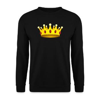 Crown for king or queen - Unisex Sweatshirt - black - Front - Alina (178cm) & Michal (187cm)