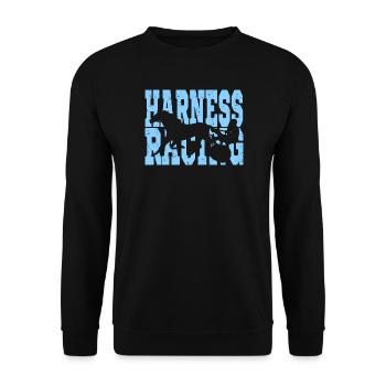 Traber trabrennen - Unisex Pullover - Schwarz - Vorne - Alina (178cm) & Michal (187cm)