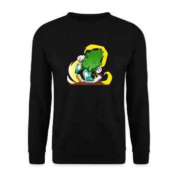 Fumer de l'herbe, pas des cigarettes - Sweat-shirt Unisexe - noir - Devant - Alina (178cm) & Michal (187cm)