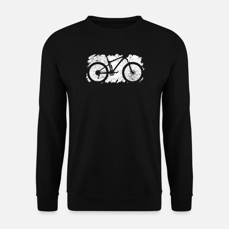 Pinselstrich Fahrrad Silhouette - Unisex Pullover - Schwarz