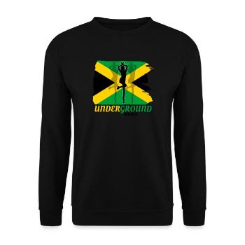 Sprint souterrain du drapeau de la Jamaïque - Sweat-shirt Unisexe - noir - Devant - Alina (178cm) & Michal (187cm)