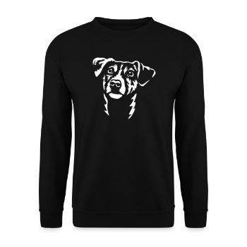 Jack Russel Terrier head "Black Edition" - Unisex Sweatshirt - black - Front - Alina (178cm) & Michal (187cm)