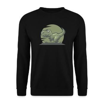 Dinosaure T-Rex - Sweat-shirt Unisexe - noir - Devant - Alina (178cm) & Michal (187cm)