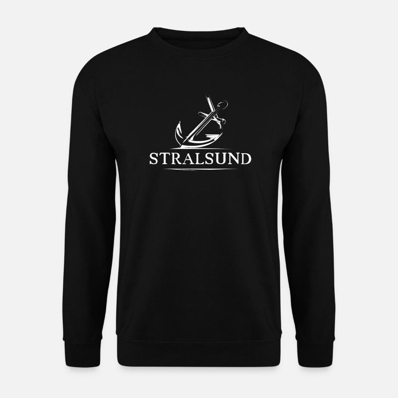 stralsund see anker symbol geschenk idee logo - Unisex Pullover - Schwarz