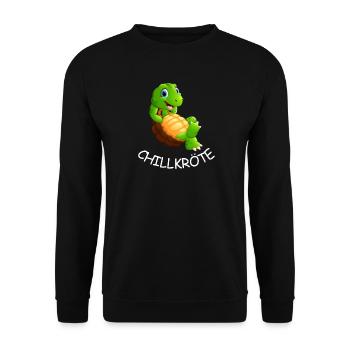 Turtle Chill : Drôle d’animal comique - Sweat-shirt Unisexe - noir - Devant - Alina (178cm) & Michal (187cm)