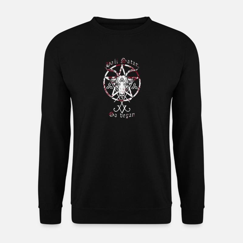 hail satan | go vegan - Unisex Sweatshirt - black
