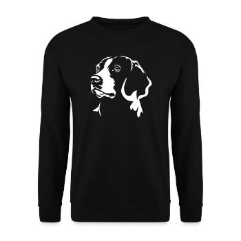 Beagle head "Black Edition" - Unisex Sweatshirt - black - Front - Alina (178cm) & Michal (187cm)