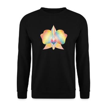 colorful shimmering abstract orchid swell - Unisex Sweatshirt - black - Front - Alina (178cm) & Michal (187cm)