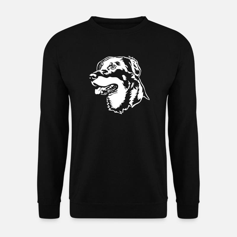 Beauceron Kopf "Black Edition" - Unisex Pullover - Schwarz