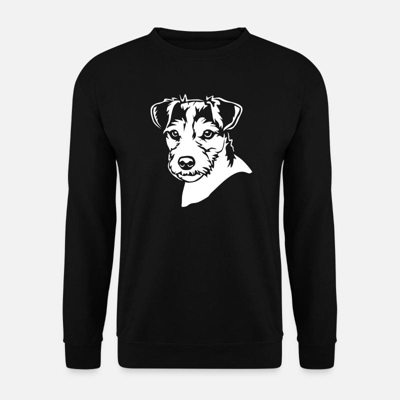 Parson Russell Terrier Kopf "Black Edition" - Unisex Pullover - Schwarz