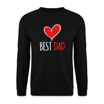 Best Dad Father's Day Favorite Papa Papa All the best - Unisex Sweatshirt - black - Front - Alina (178cm) & Michal (187cm)