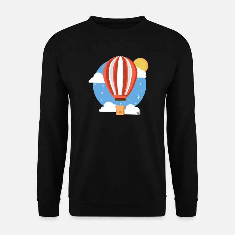 Bunter Himmelsballon - Unisex Pullover - Schwarz