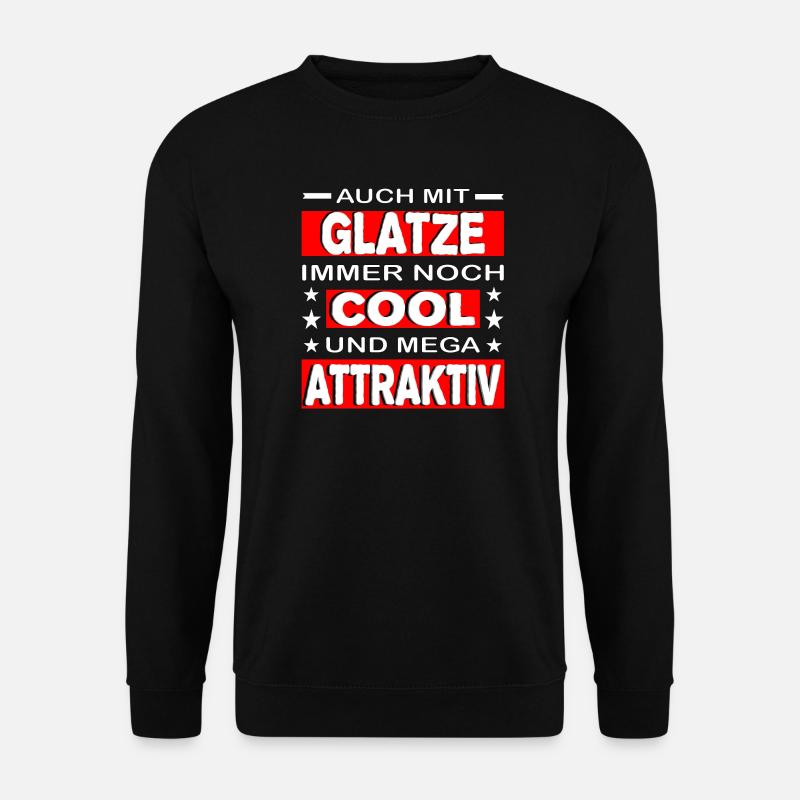 Glatze - Unisex Pullover - Schwarz