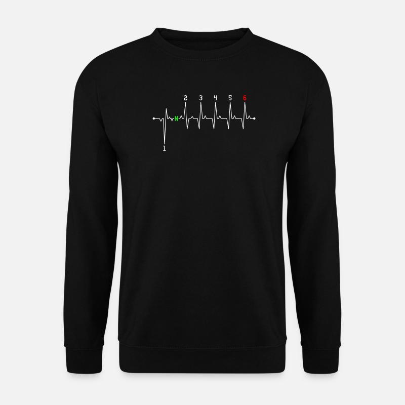 Neon N on Heartbeat - Unisex Sweatshirt - black